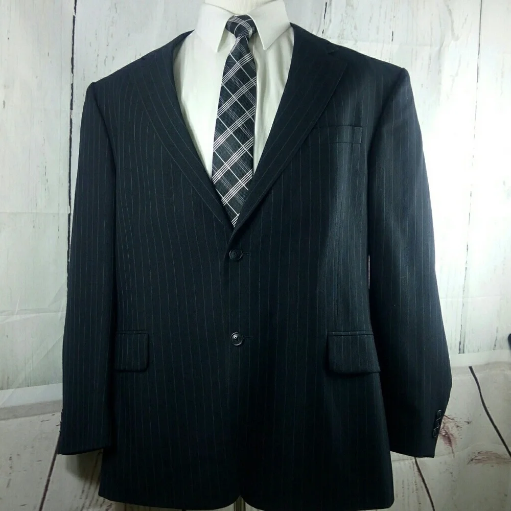 David Taylor Dark Blue Suit Blazer Jacket 48R